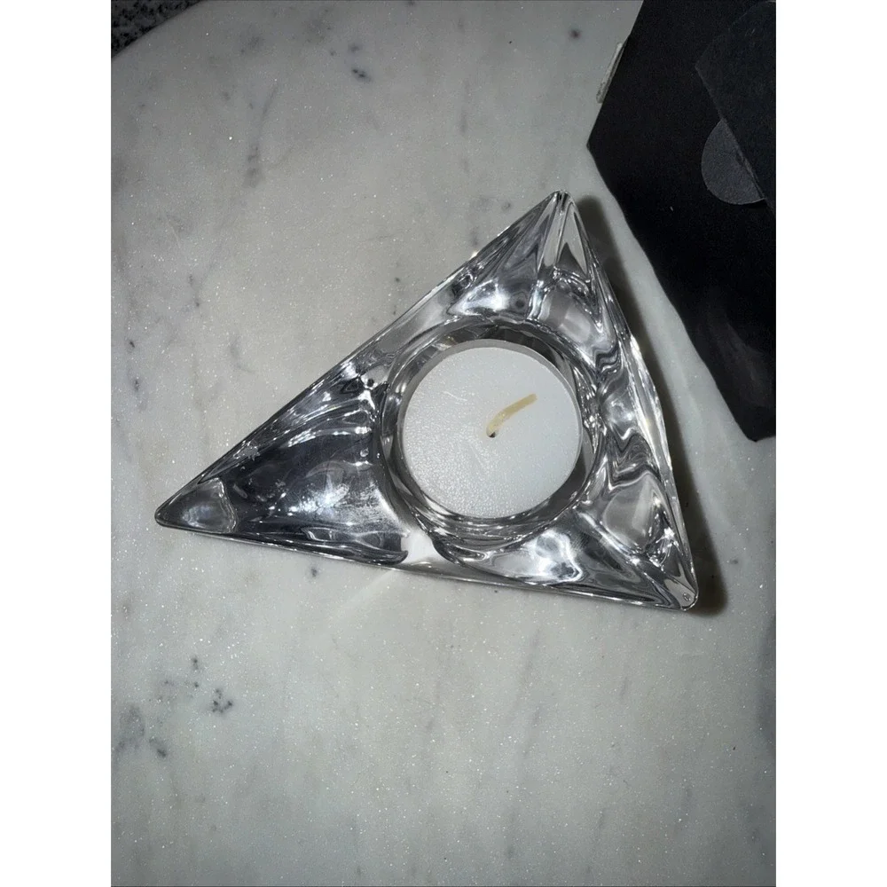 Orrefors Sweden Crystal Diamond Helen Krafts‎ Design Votive Candle Holder